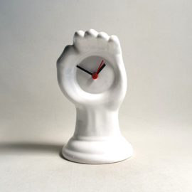 klok handvorm hand shaped table clock fornasetti style 1980s