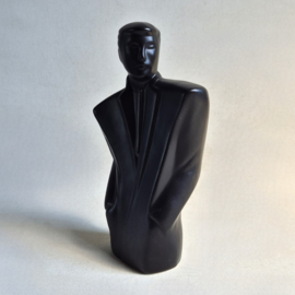 beeld figurine lindsey b. style gentleman buste black 1980s