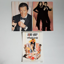 james bond 3x ansichtkaart ongelopen postcard 1985
