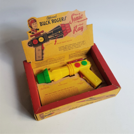 buck rogers space toy sonic ray gun in box 1952