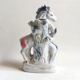 vaas / beeld met paarden Jeff Koons Versace style horses shaped vase 1980s / 1990s