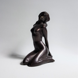 beeld dame brons lady figurine sculpture bronze 1930s