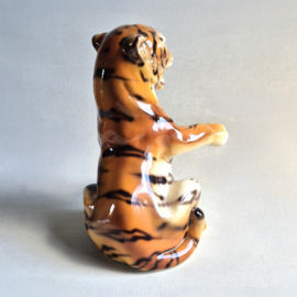 beeld tijger welp porcelain tiger cub figurine italy 1970s nr.1