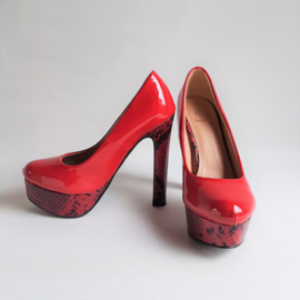 schoenen pin-up rood pumps high heels retro maat 37 bestelle new