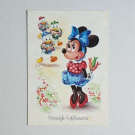 minnie mouse postkaart gelopen postcard used 1965