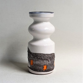 vaas keramiek ceramic fat lava vase no: 3077 VEB haldensleben 1960s