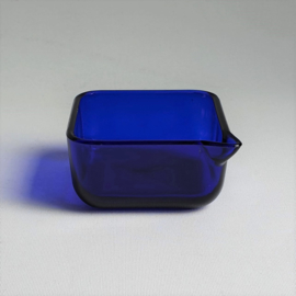 schenkkom blauw kobalt glas blue cobalt glass bowl 1970s