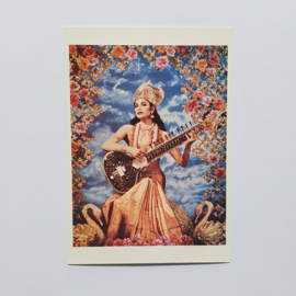 pierre et gilles "la princesse au sitar" ansichtkaart art postcard 1988