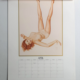 vargas pin-up kalender calendar complete big size 1980