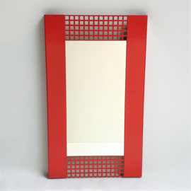 spiegel rood red metal mirror 1980s