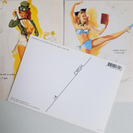 pin-up ansichtkaart 7x ongelopen postcard freeman elliot