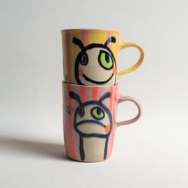 bekers mokken set pair of mugs ceramic tine 1990s