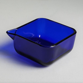 schenkkom blauw kobalt glas blue cobalt glass bowl 1970s