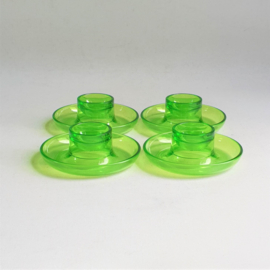 eierdopjes knal-groen 4 fluor green eggs cups by guzzini 1980s