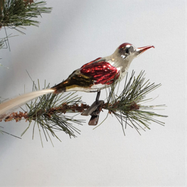 kerstversiering glas vogel bird christmas ornament 1930s - 1960s