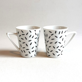 bekers mokken 2x cups mugs post modern 1980s / 1990s