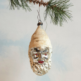 kerstversiering glas kerstman christmas santa ornament 1930s - 1950s