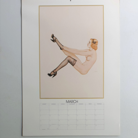 vargas pin-up kalender calendar complete big size 1980