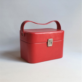 beautycase case koffer rood red case 1980s