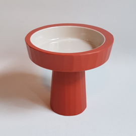 kate chung hapjesschaal op voet rood DOU red snack bowl 2009