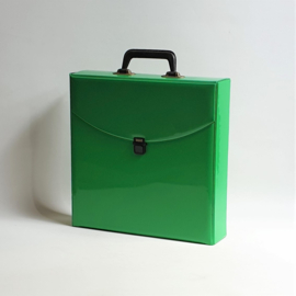LP koffer groen green record tote 12" 1960s / 1970s