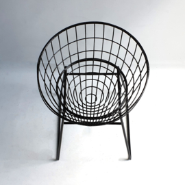 stoel kruk metal wire KM05 stool Cees Braakman Pastoe 1950s