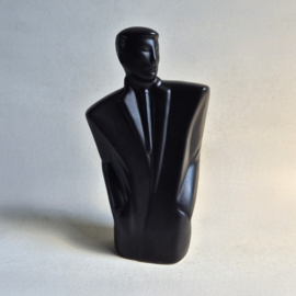 beeld figurine lindsey b. style gentleman buste black 1980s