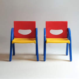 kinderstoel set pair of children's chairs 1980s