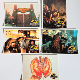 jurassic park 5x ansichtkaart ongelopen postcard 1993