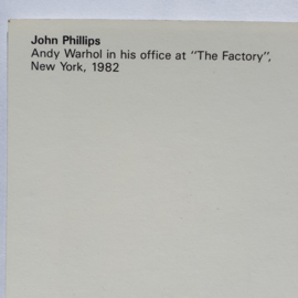 warhol, andy john phillips ansichtkaart art postcard 1980s