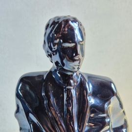 beeld figurine gentleman with suitcase 1980s