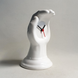 klok handvorm hand shaped table clock fornasetti style 1980s