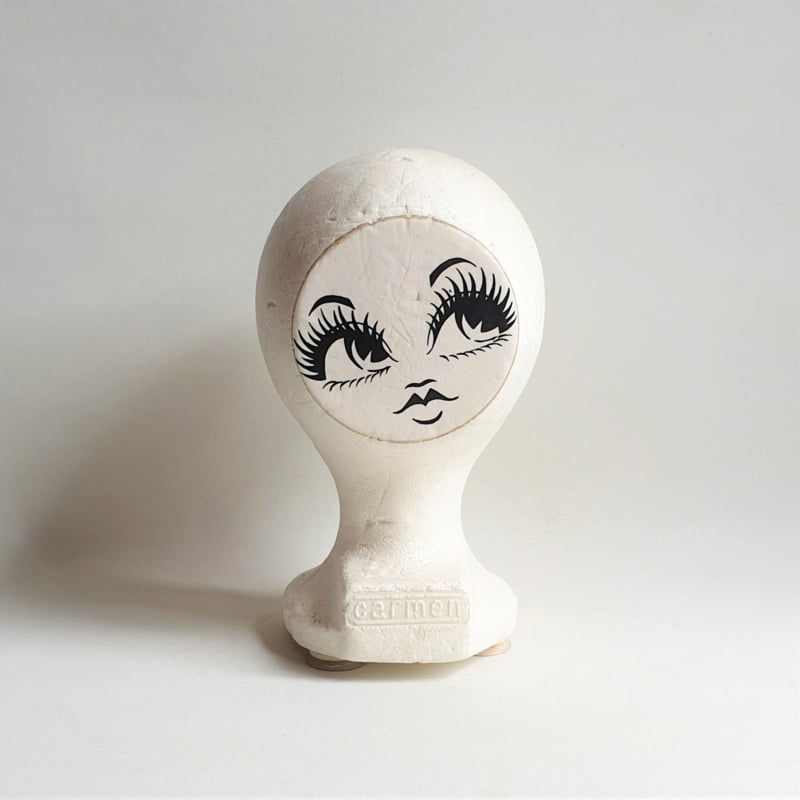 hoedenhoofd carmen buste mannequin head twiggy 1970s