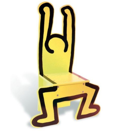 haring, keith kinderstoel children's chair vilac france yellow unused in box