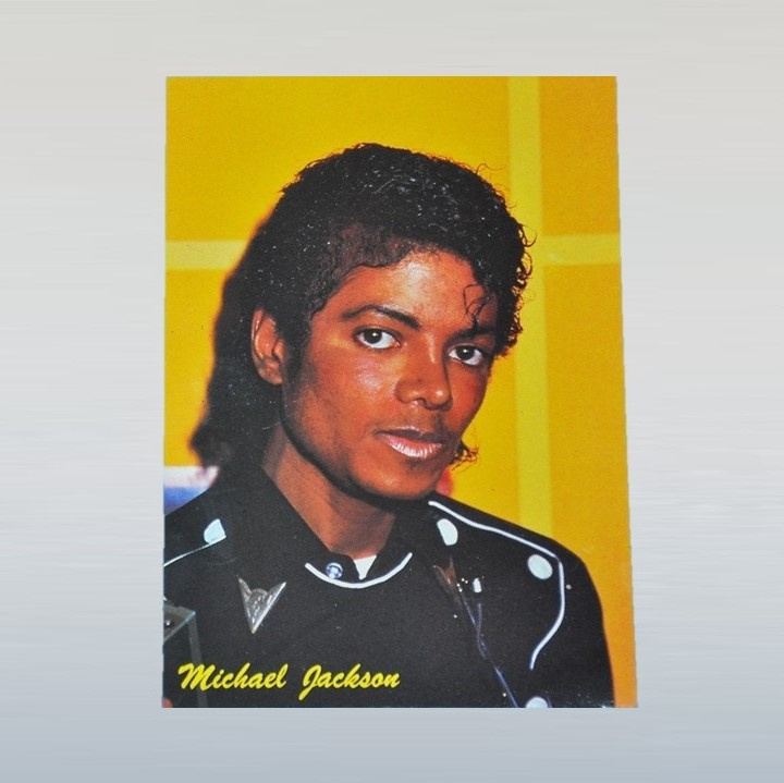 jackson, michael postcard ongelopen 1980s