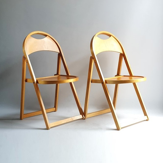 stoel klapstoelen set pair of folding chairs OTK 1950s