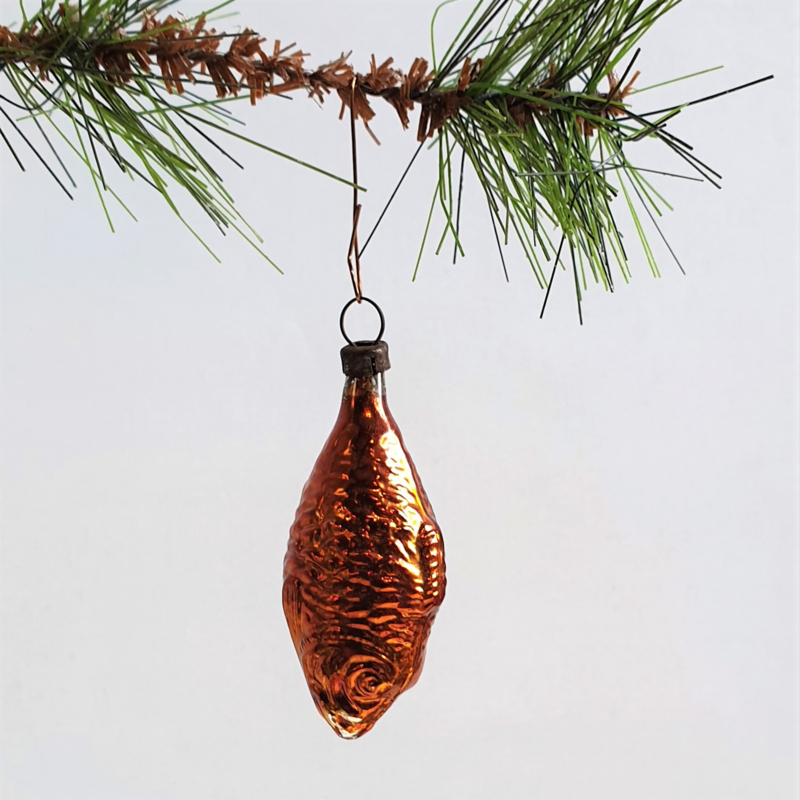 kerstversiering vis glas christmas ornament fish 1930s - 1960s