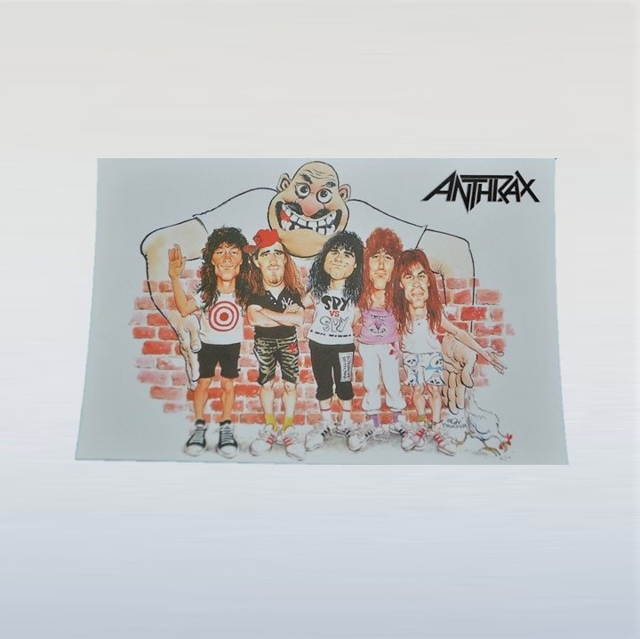 anthrax ansichtkaart ongelopen hardrock unused postcard 1980s