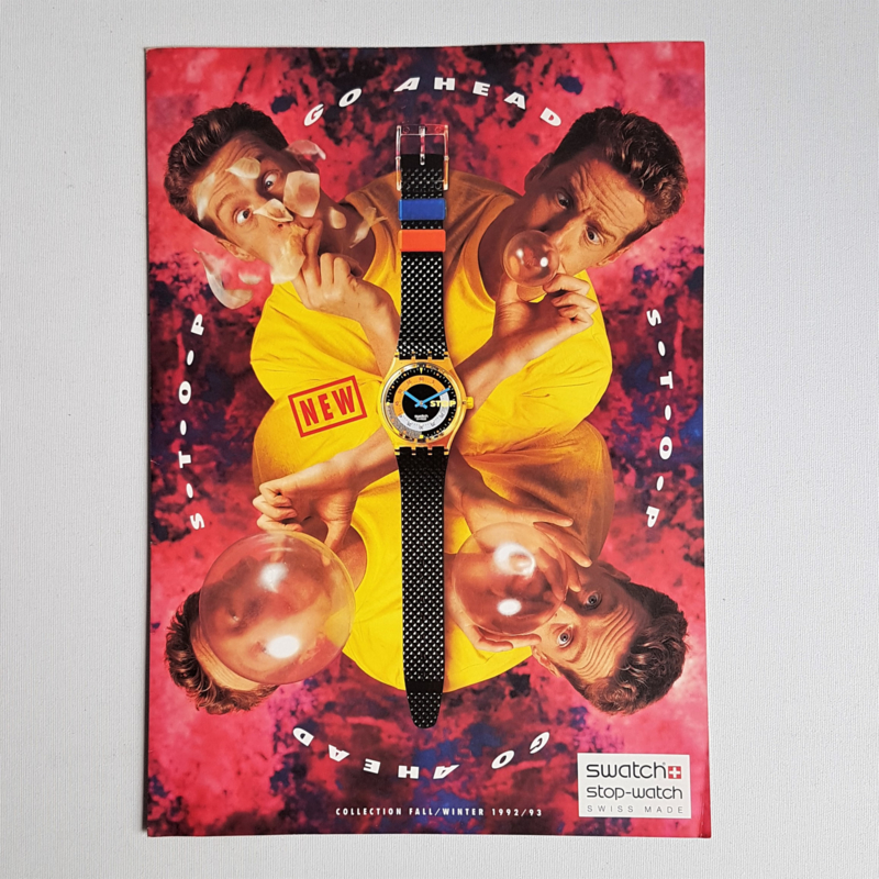swatch horloge folder fall winter collection booklet 1992 1993