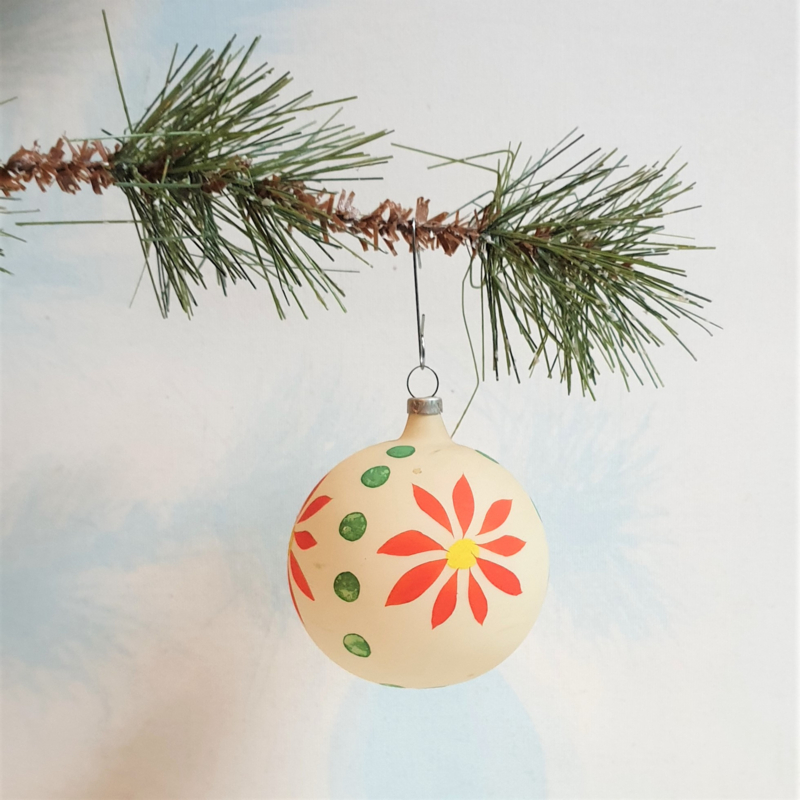 kerstversiering bal glas christmas ornament 1930s - 1940s