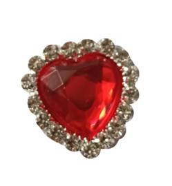 hart strass flatback rood