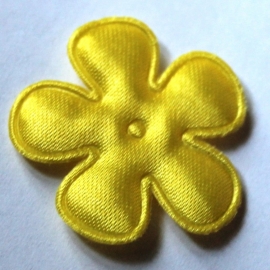 25mm satijn bloem geel