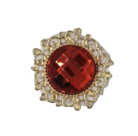 luxe steen goud rood strass