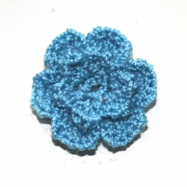 hemel blauwgehaakte bloemen (25mm)
