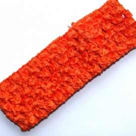 Haarbandje gehaakt 3,5cm breed oranje