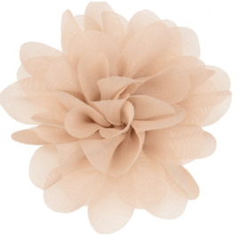 Chiffon bloem beige bruin(6,5 cm)