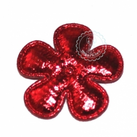 25mm metallic bloem rood