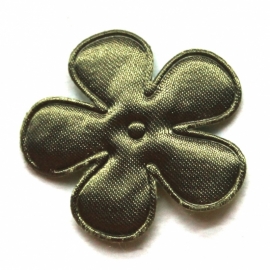 35mm satijn bloem  leger groen