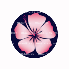 (FB621) roze bloem navy