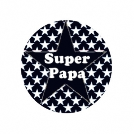 (FB235) zwart ster SUPER PAPA